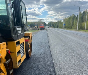 Заканчивается ремонт дорожного покрытия на пр. Щелкина и на участке дороги за КПП-2